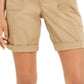 Style & Co Women's Roll Tab Bermuda Shorts Brown Size 6