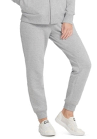 DKNY Women's  Sport Logo Terry Zip Hoodie Silver Size M