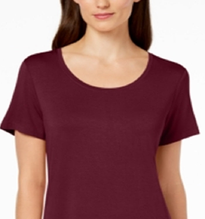 JM Collection Women's Scoop Neck Top Red Size X-Small
