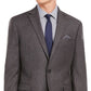 Bar III Men's Single Breasted Heather Slim Fit Wool Blend Suit Gray Size 42