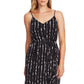 Vince Camuto Women's Chiffon Ruffled Slip Dress Black Size 12