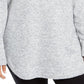 Style & Co Women's Plus Waffle Knit Trim Cowlneck Sweater Gray Size 0X