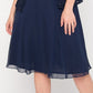 R&M Richards Women's Sheer Skirt & Lace Jacket Dress Blue Size 10