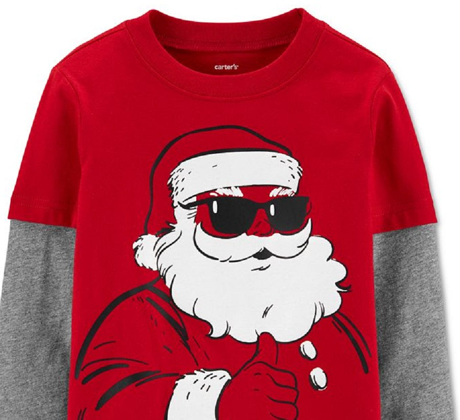 Carter's Boy's Cool Santa Slider T-Shirt Red Size 4T