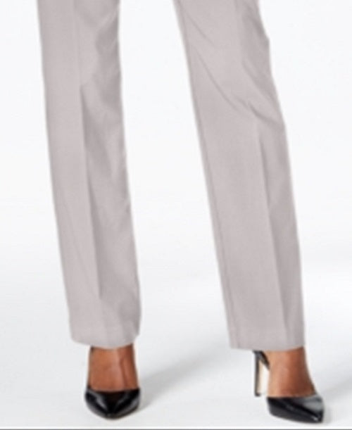 JM Collection Women's Tummy Control Curvy Fit Pants Gray Size 4 Petite