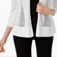 Alfani Women's Novelty Stitch Cardigan White Size Large