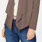 INC Womens Knit Open Front Cardigan Sweater Brown Size XL