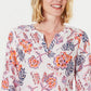 Charter Club Women's Petite Double-Floral Printed Tunic  White Size Petite M