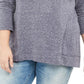 Style & Co Women's Plus Embellished Metallic Sweatshirt Purple Size 3X