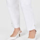 JM Collection Women's Ankle Tab Pants White Size Petite L