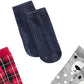First Impressions Baby Plaid / Grid / Bear 3 Pair Socks Red Size 12-24