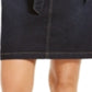 INC International Concepts Women's Curvy Paperbag Jean Skirt Blue Size 14