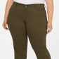 Charter Club Women's Plus Tummy Slimming Super Stretch Straight Leg Jeans Green Size 22W