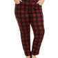 Charter Club Women's Plus Plaid Tummy Control Jeans Black Size 22W