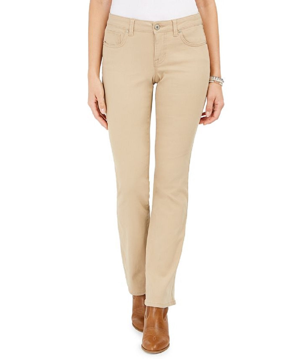 Style & Co Women's Curvy Fit Bootcut Jeans Brown Size 16-S