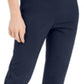 JM Collection Women's Tummy Control Hardware Trim Ankle Pants Blue Size X-Small