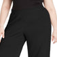 Ideology Women's Plus Ribbed Culottes Pant Black Size 2X
