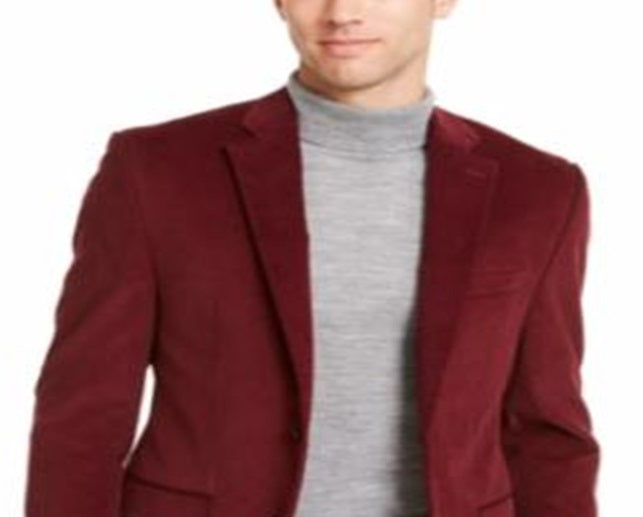 Ralph Lauren Men's Classic Fit Ultraflex Corduroy Sport Coat Red Size 38