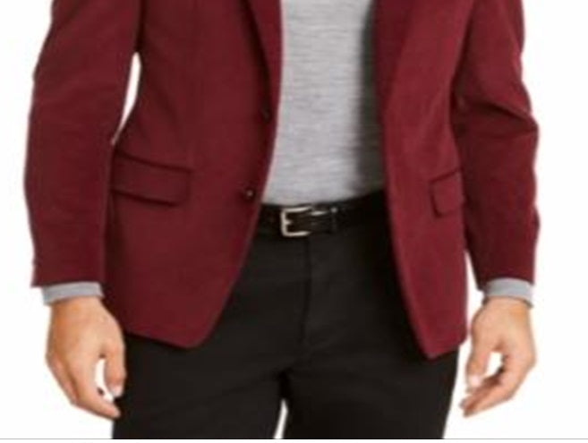 Ralph Lauren Men's Classic Fit Ultraflex Corduroy Sport Coat Red Size 38