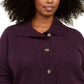 Karen Scott Women's Marled Wing Collar Cardigan Purple Size 3x