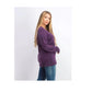 Karen Scott Women's Ribbed Trim Stiped Texture Pullover Sweater Purple size 0X