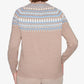 Alfred Dunner Women's Missy Dover Cliffs Flo Open Beige Sweater Size XLarge