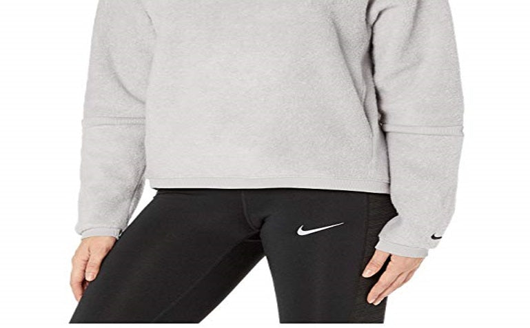 Nike Women's Therma Cowl Cozy Top Gray Size Large