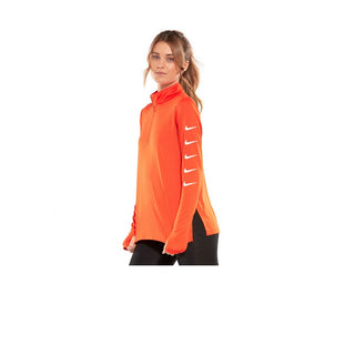 Nike Women's Swoosh Half Zip Running Top Orange Size Small