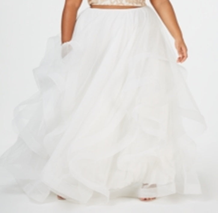 Say Yes to the Prom Women's Crop Top Prom Top Plus Brown Size 18W