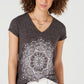 Style & Co Women's Pinwheel Graphic Top Black Size Petite XL