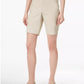 Charter Club Women's Bermuda Twill Shorts Beige Size 8