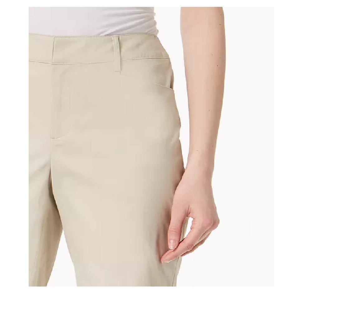 Charter Club Women's Bermuda Twill Shorts Beige Size 8
