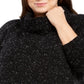 Calvin Klein Women's Space Dye Cowlneck Sweater Black Size 3X
