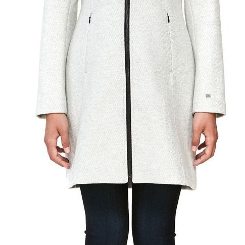 Soia & Kyo Women's Hooded Fur Trim Coat Gray Size X-Small