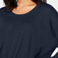 Style & Co Women's Tie Hem Sweater Blue Size S