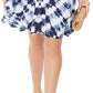 Style & Co Women's Tie Dyed Cold Shoulder Swing Dress Blue Size Petite S