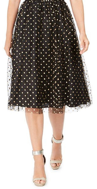 Calvin Klein Women's Clip-Dot Fit Flare Dress Black Size 14
