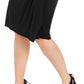 Charter Club Women's Plus Hardware Twist Front Cocktail Dress Black Size 0X