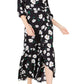 Bar III Women's Ruffled Maxi Wrap Dress Simple Flower Size X-Small