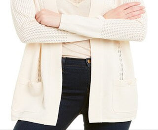 Anne Klein Women's Malibu Cardigan White Size 2XS