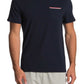 Lacoste Men's Knit Pocket T-Shirt Blue Size Small