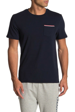 Lacoste Men's Knit Pocket T-Shirt Blue Size Small