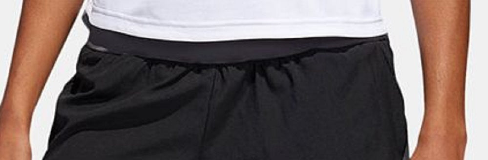 Adidas Women's Run It Climalite Workout Shorts Black Size -LX3"