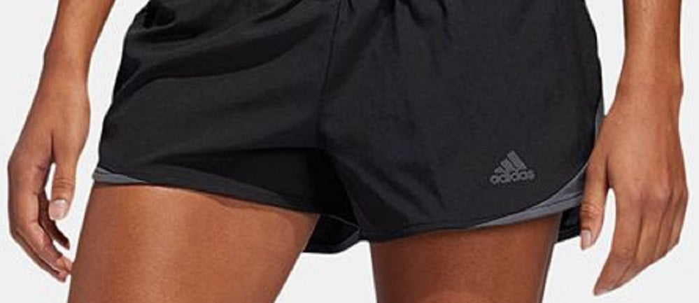 Adidas Women's Run It Climalite Workout Shorts Black Size -LX3"