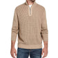 Weatherproof Vintage Men's Waffle Texture Quarter Zip Sweater Brown Size Medium