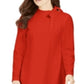 Calvin Klein Women's  Mandarin Collar Above the Knee Shift Dress Red Size 14