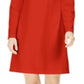 Calvin Klein Women's  Mandarin Collar Above the Knee Shift Dress Red Size 14