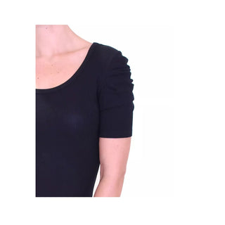 Crave Fame Junior's Puff Sleeve Ribbed Knit Top Black Size XS