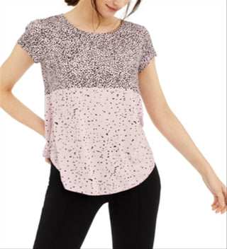 Alfani Women's Printed T-Shirt Pink Size Medium