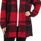 Joseph Women's Plaid Coat Red Size 1X